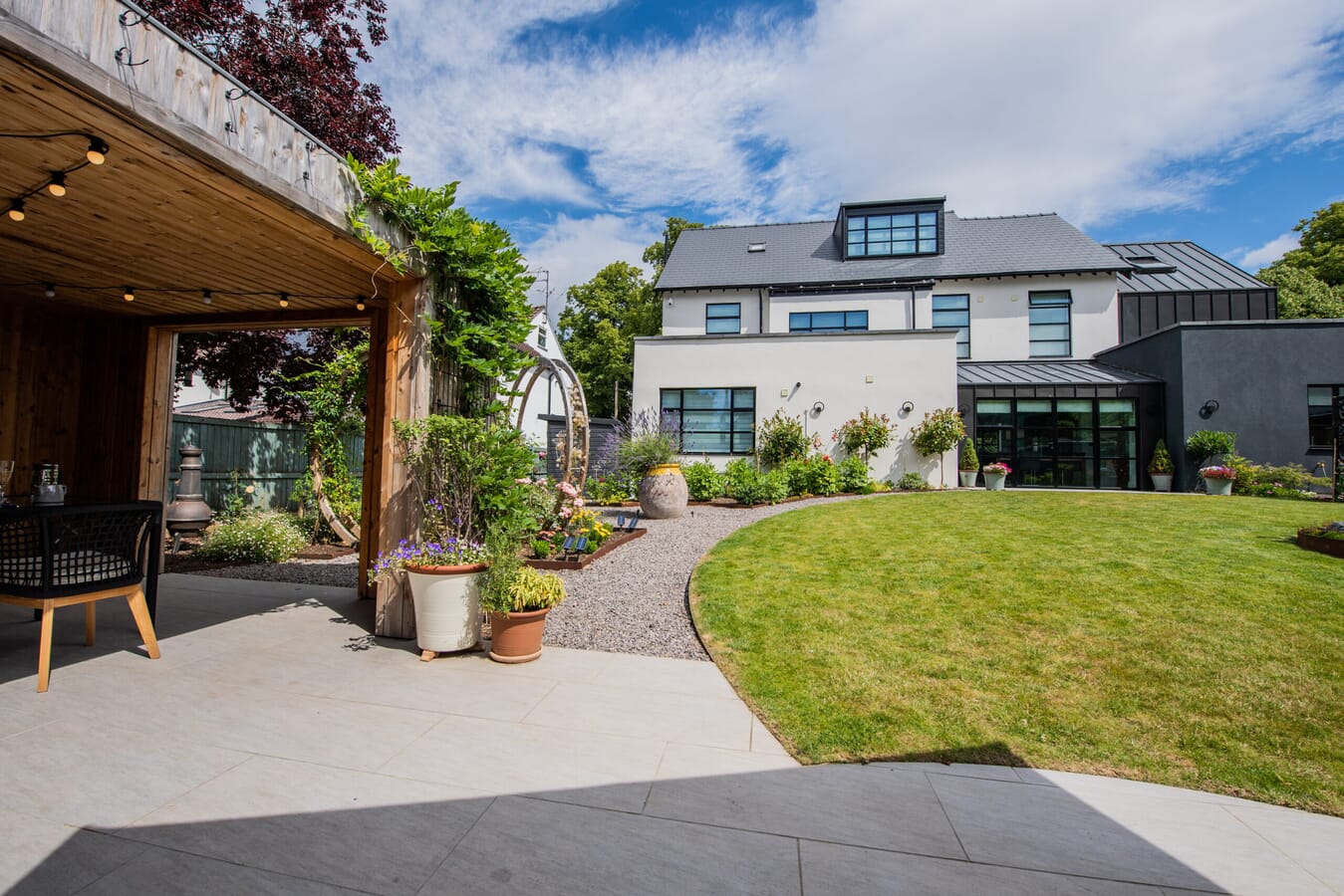 Cheltenham garden design view to the house