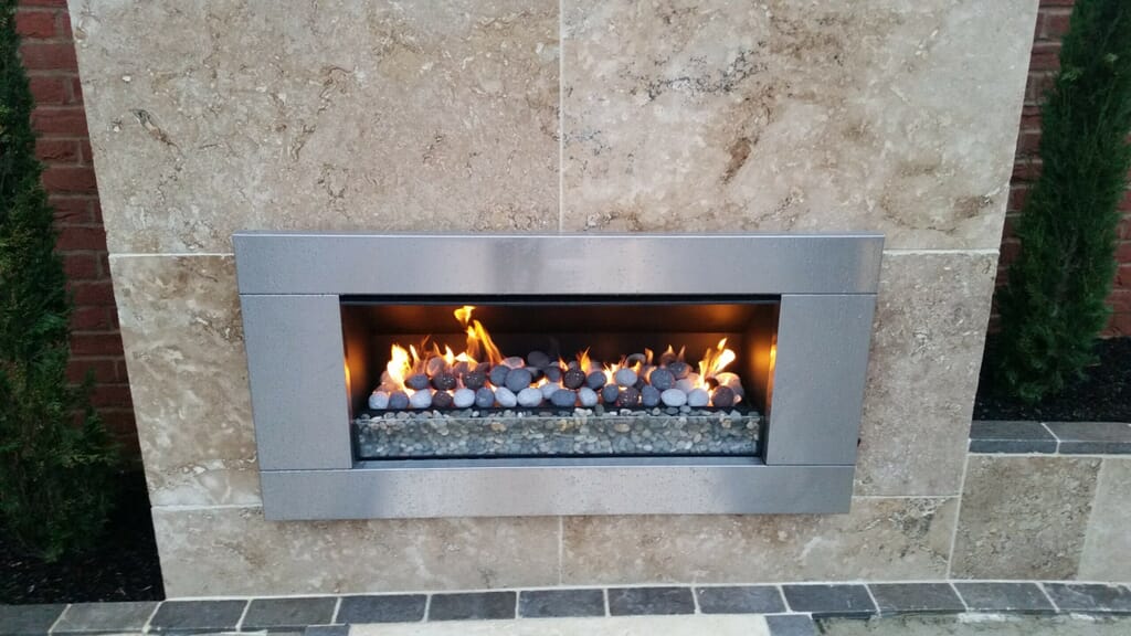 Firepit design by Cheltenham landscape garden designers