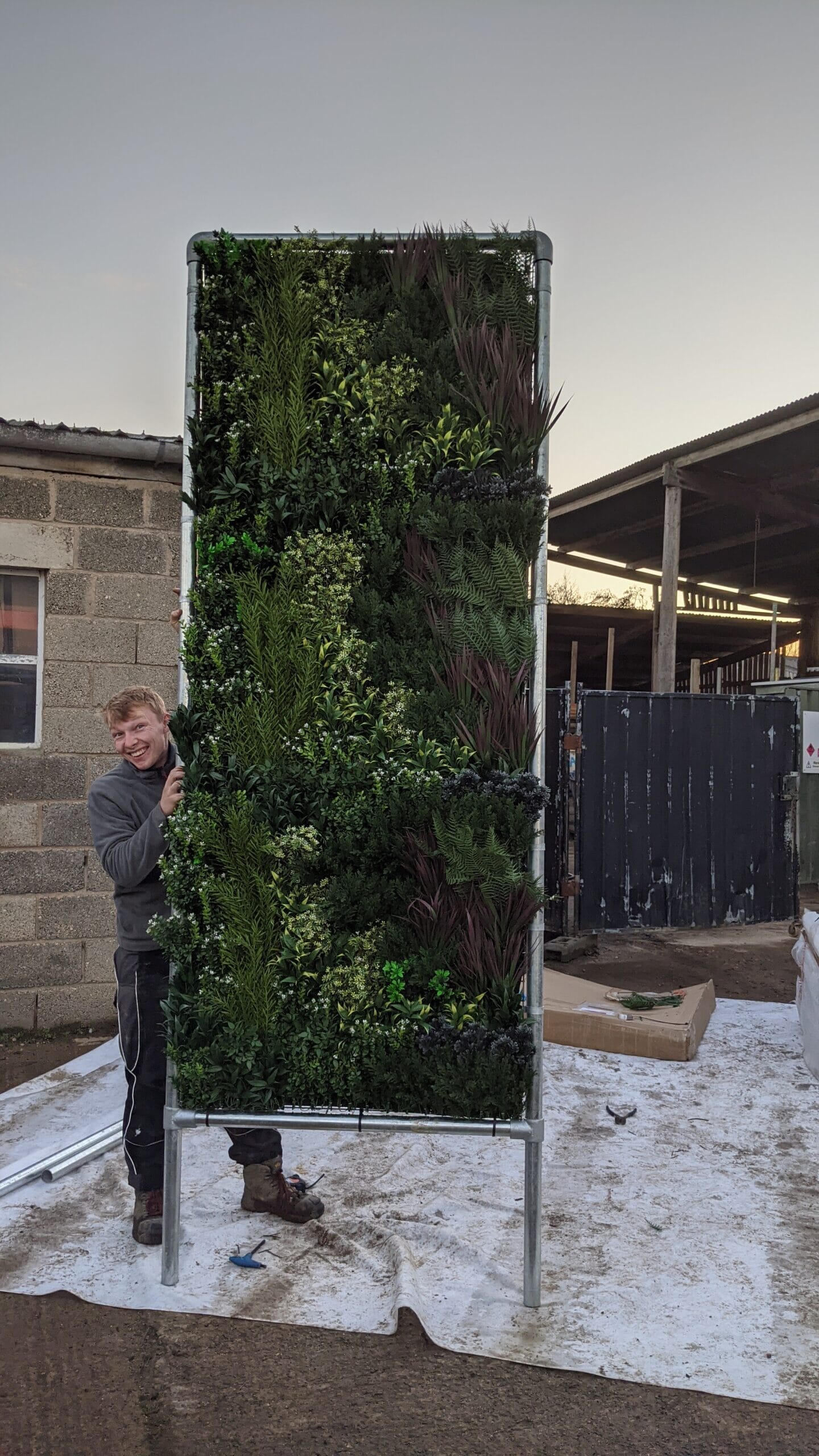 Shaun a vertical wall