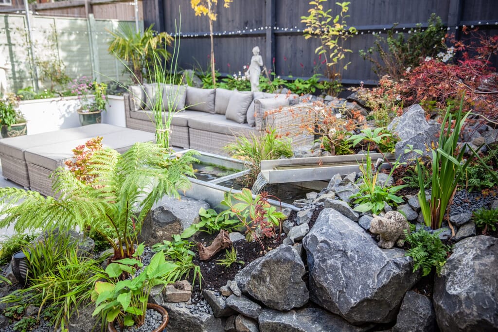 garden pond design Cotswolds